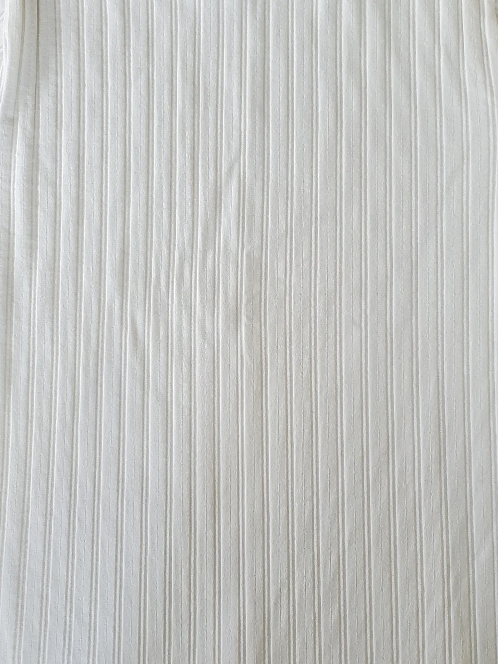 J. Crew Jcrew Ivory Ribbed Mock Neck Ruffle Trim Top New Without Tags Size M